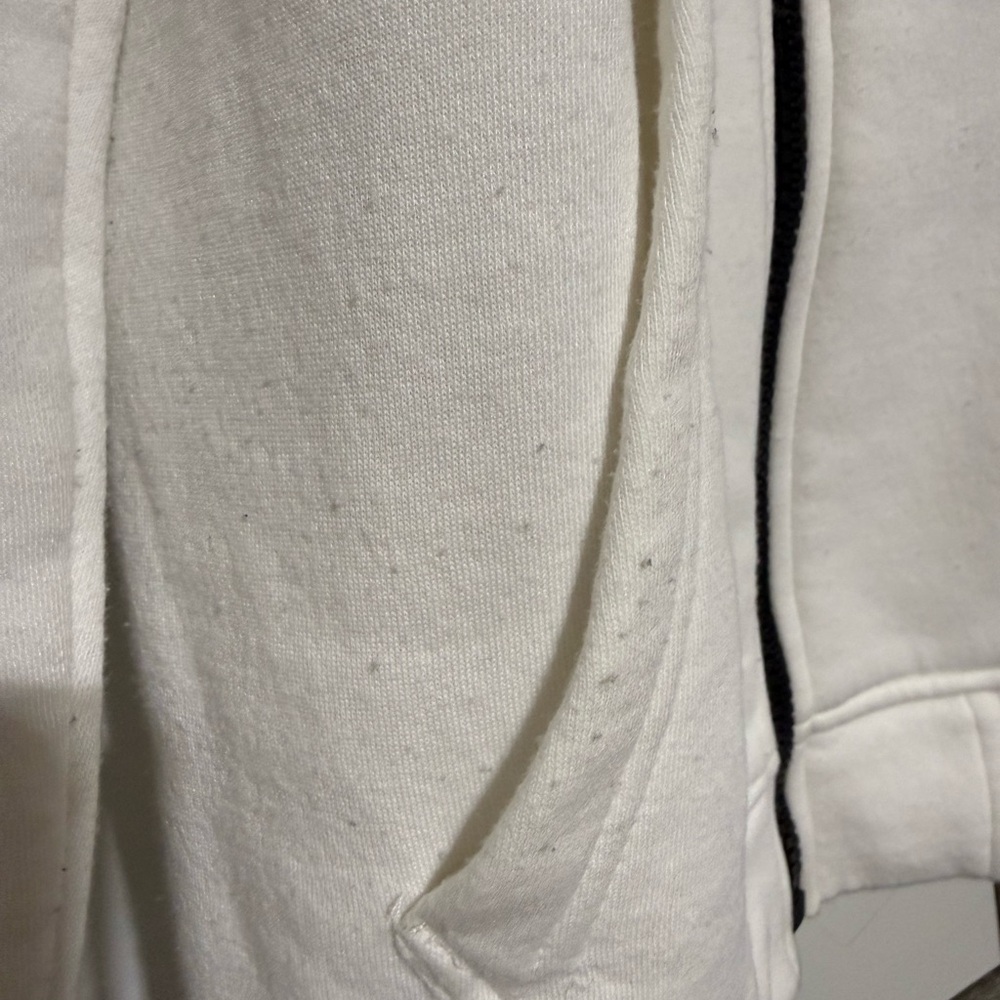 Men's White Full-Zip Sweater - Picture 10 of 11